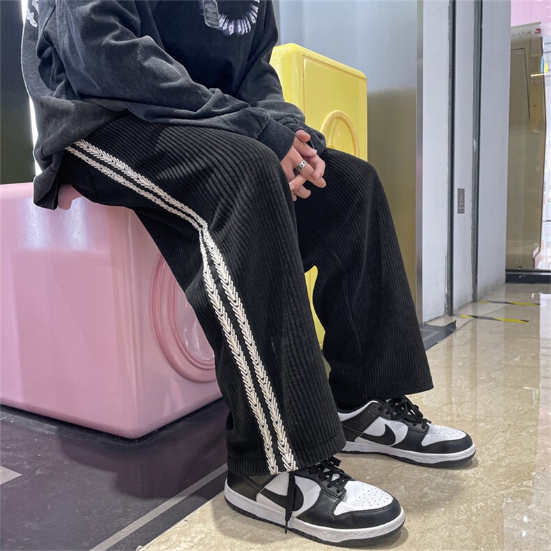 特P38秋款织带秋款裤子长裤美式拖地裤直筒休闲裤宽松设计K2211,男装休闲裤,电商B370