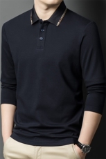 DN24563男式秋季新款长袖T恤男韩版时尚休闲男装翻领，男装T恤，电商B360