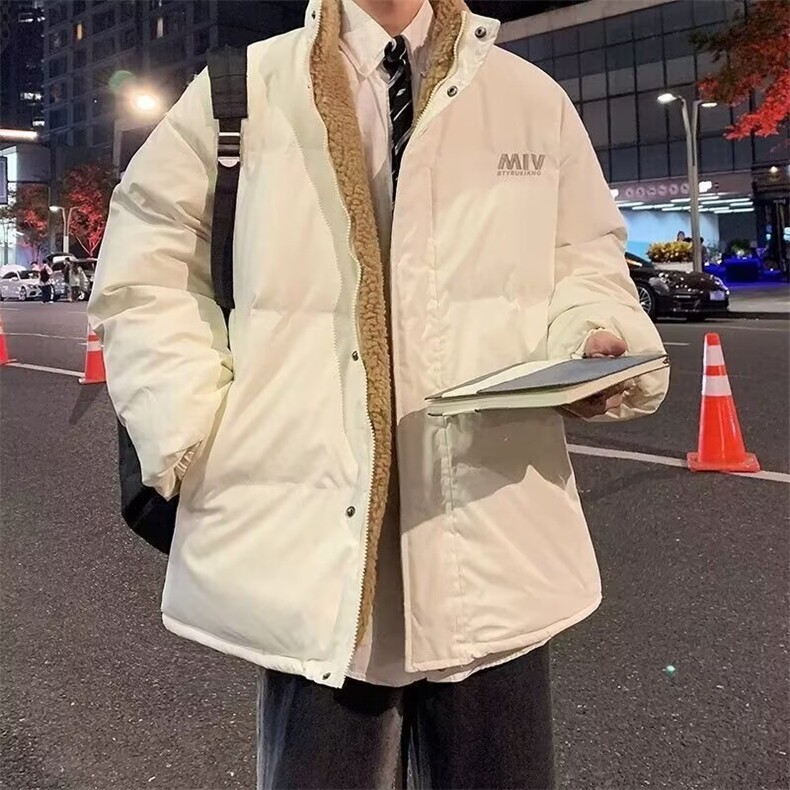 1506-1/M2021/P74冬季加绒加厚面包服新款潮流日系简约棉衣外套男,男装棉衣,星座1506-1