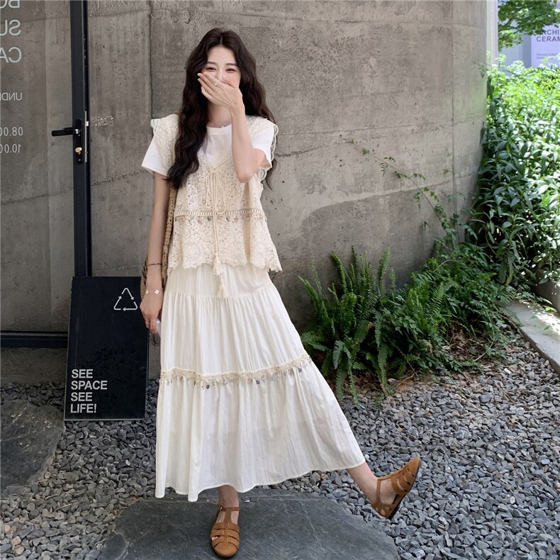 现货2025年夏季新款女装三件套装裙,女装套装/套裙,2C120