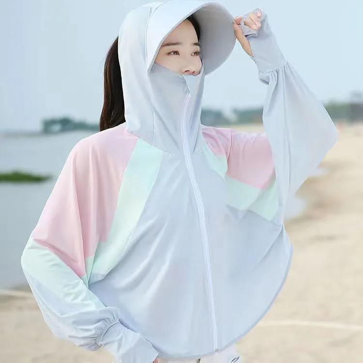 黑胶防晒衣女2025夏季UPF50+冰丝防紫外线透气骑车防晒服罩衫外套,男装风衣,星座1210-1