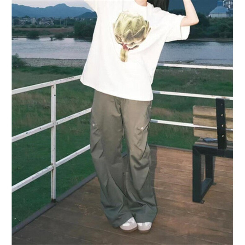美拉德星空尼休闲裤男女秋冬季褶皱工装伞兵裤宽松垂感KA401,男装牛仔裤,星座1116A（原606A-3）