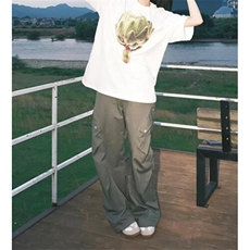 美拉德星空尼休闲裤男女秋冬季褶皱工装伞兵裤宽松垂感KA401，男装牛仔裤，星座1116A（原606A-3）