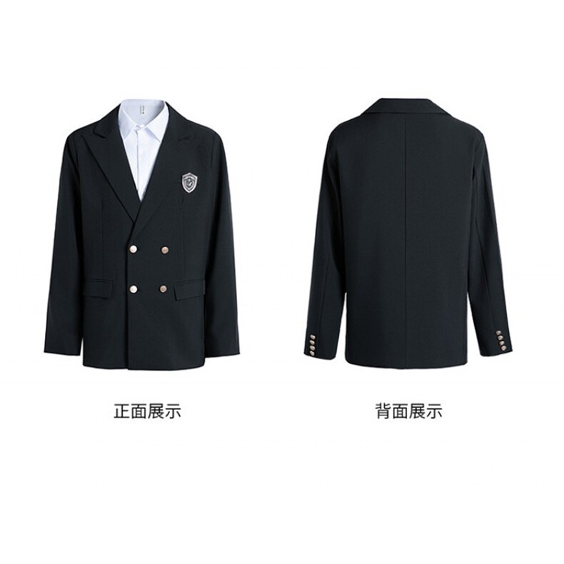 黑林社新款学院风原创dk制服男套装学生灰色西服外套西装衬衫班服,男装西服,星座601-1