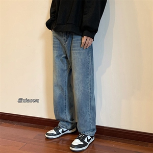 YKK 拉链 多口袋复古牛仔裤直脚B342-N188-P55控78图片