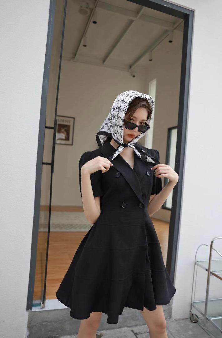 拼缝设计气质轻盈西装裙，女装西装，GN