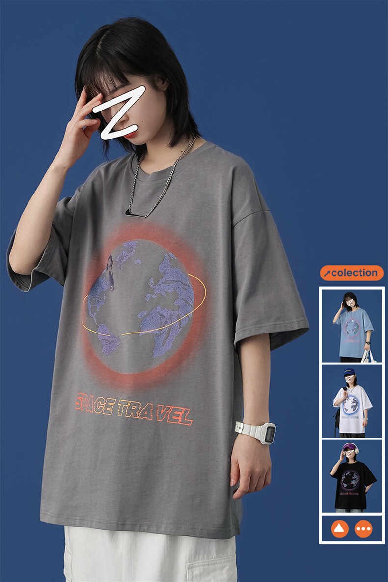 数据款仿纯短袖t恤男新款百搭宽松潮流休闲T恤衫TC3095-P25,男装T恤,星座717