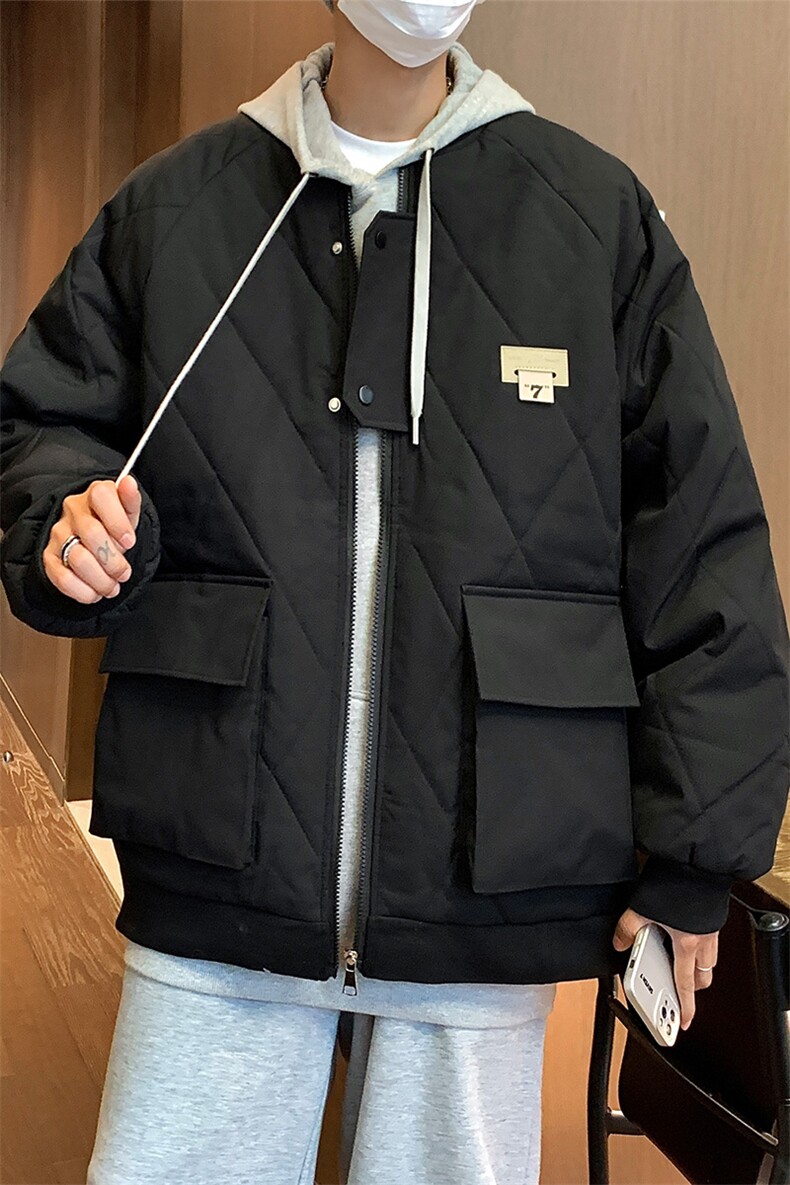 冬季2025新款港风男棉衣棉服青少年情侣装冬装男女外套S273-P118,男装棉衣,电商A233-1