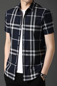 C6830 2021年夏季新款男式短袖衬衫男商务休闲高端男装图片