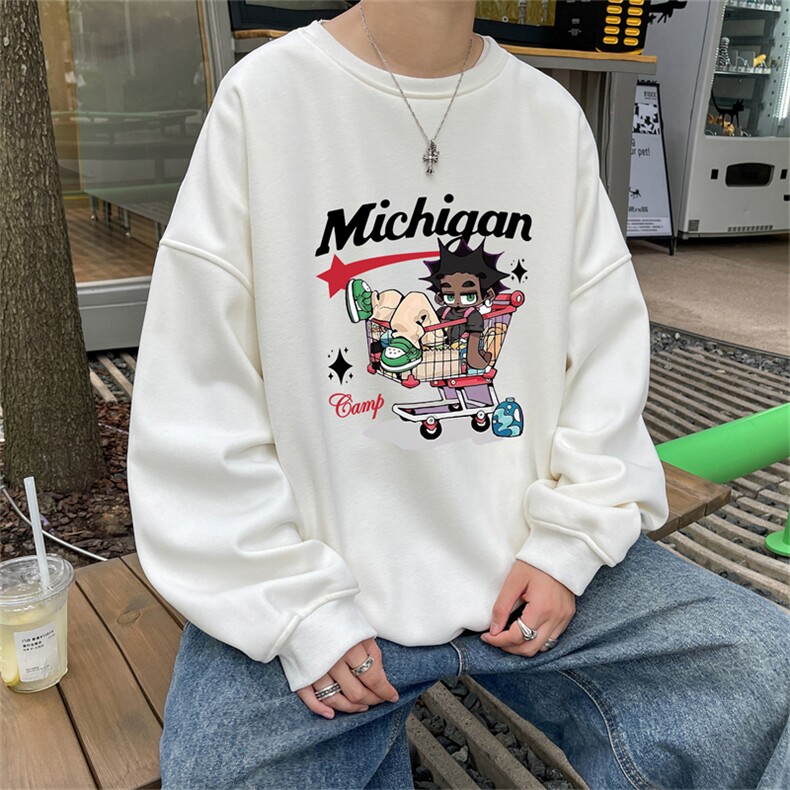 特P25控48秋冬新款男士圆领卫衣宽松休闲日常百搭上衣WQ2443,男装卫衣,电商B370