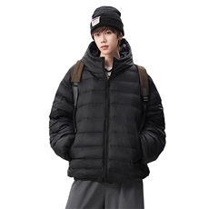 90白鸭绒轻薄保暖连帽大码排骨羽绒服男女同款M-5XL225-2-Y215，男装羽绒服，星座225-2