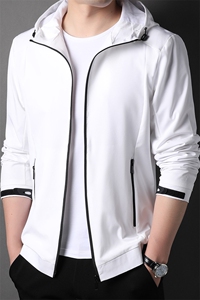 F82385钱塘2020-1春夏新款男士长袖简约连帽防晒服量大价优P95图片