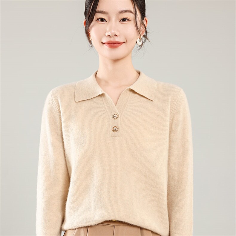 35%羊绒衫秋冬季新款舒适时尚百搭女式宽松长袖打底毛衣,女装羊绒衫,琳尚羊绒