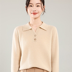 35%羊绒衫秋冬季新款舒适时尚百搭女式宽松长袖打底毛衣，女装羊绒衫，琳尚羊绒