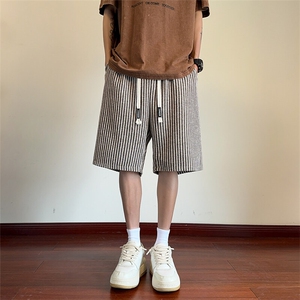短裤男夏季美式复古拼接五分裤潮牌宽松大码XZ102B-1DK2593特批25图片