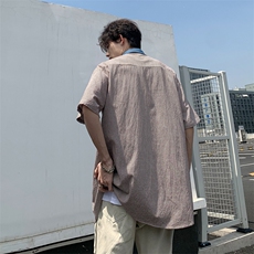 衬衫男士韩版潮流痞子帅气文艺夏季2024新款ins宽松外套CY743-P41，男装衬衫，星座412-2