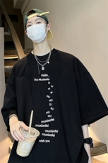 量大优可提供视频2024夏季新美式短袖T恤D223A-T24160-P18，男装T恤，电商019-1