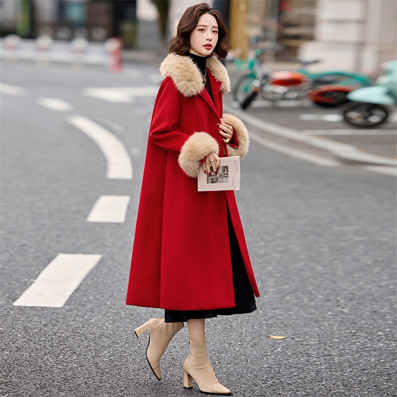 女装女士精品毛呢外套2025年冬季中长款,女装毛呢外套,1D073