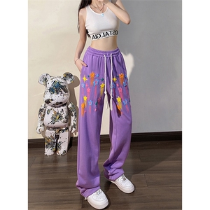 Q2027-TP40控价58秋季新款多巴胺设计款休闲裤百搭宽松长裤子男图片