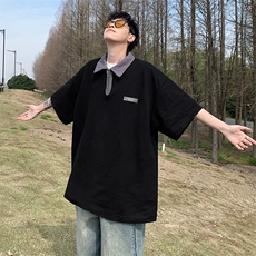 T311-P35美式220克学院风polo短袖，男装T恤，星座1501-1