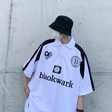 设计感小众短袖T恤美式高街Polo衫男夏季潮牌赛车T恤T1327-P34，男装Polo衫，星座512-2