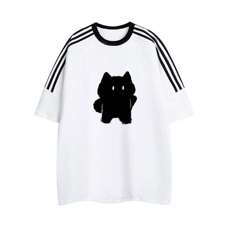 量大优供抖音视频 支持得物品质配合二开 美式三条杠短袖t恤ZD173图片