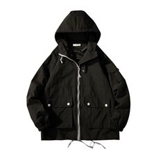 2021春秋季马切达大码新日系纯色连帽外套工装大口袋夹克J959-P85，男装夹克，电商A001