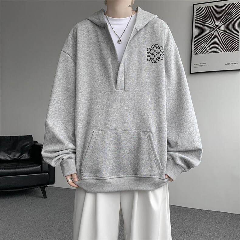 WY5535-P55特控98M-5XL高品质华棉刺绣连帽卫衣,男装卫衣,电商D232