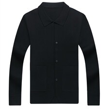 新款针织衫男开衫外套商务夹克高品质男装K8812-P85，男装针织衫/毛衣，星座1207-1