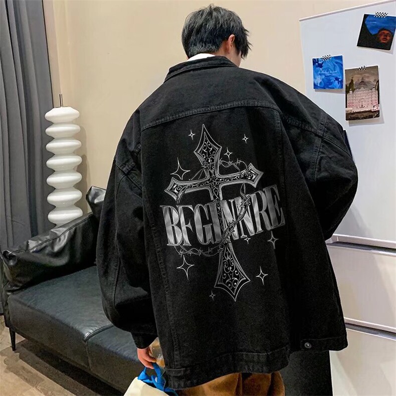 ins文艺原宿百搭流行潮流牛仔外套慵懒气质日系夹克8011-P67网图,男装工装外套,电商B245