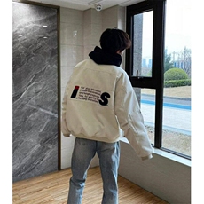 美式高街棒球服男女新款飞行员夹克字母刺绣炸街外套WLG777-p68，男装夹克，星座1008