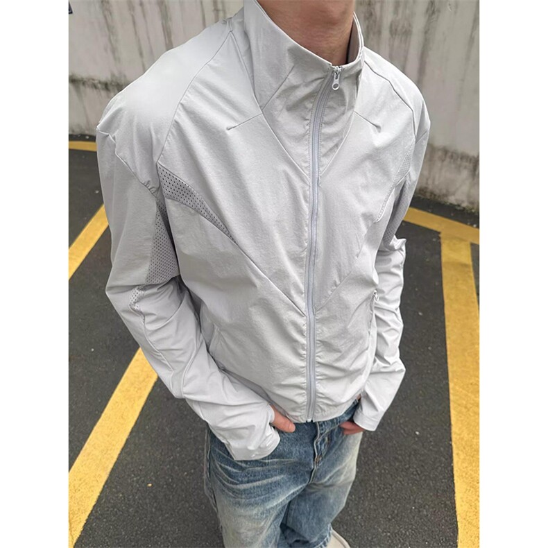 春夏款高品质冰感速干防晒服休闲户外运动外套透气弹力机能风夹克,男装防晒衣,电商A443