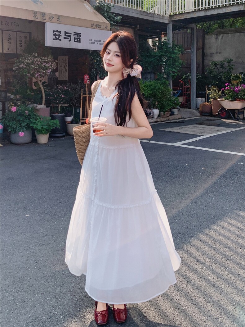 2026年夏季新款时尚潮流舒适飘逸大摆仙女连衣裙,女装连衣裙,心心服饰