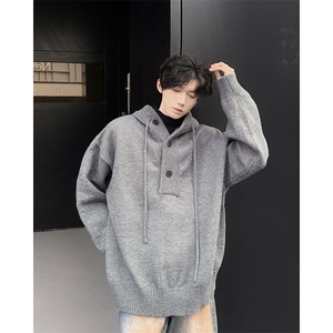 毛衣连帽毛衣男款秋冬穿搭潮牌cleanfit针织外套MY09543-P68图片