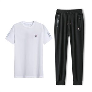 男夏装大码休闲运动套装冰丝网眼 5032-1_L-4XLP100 5XL-9XLP110图片