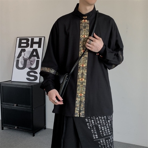 春装山本耀司民族大码明制宫廷复古明制汉服天丝面料唐宋朝衬衫图片