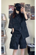 复古工装大口袋短袖衬衫套装DC2224特P36控69/DK8601特P30控58，男装T恤，电商A007