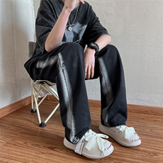 潮牌牛仔裤男生春夏季直筒宽松显瘦2023年新款阔腿休闲长裤，男装牛仔裤，星座410-6（原星座1304-1）