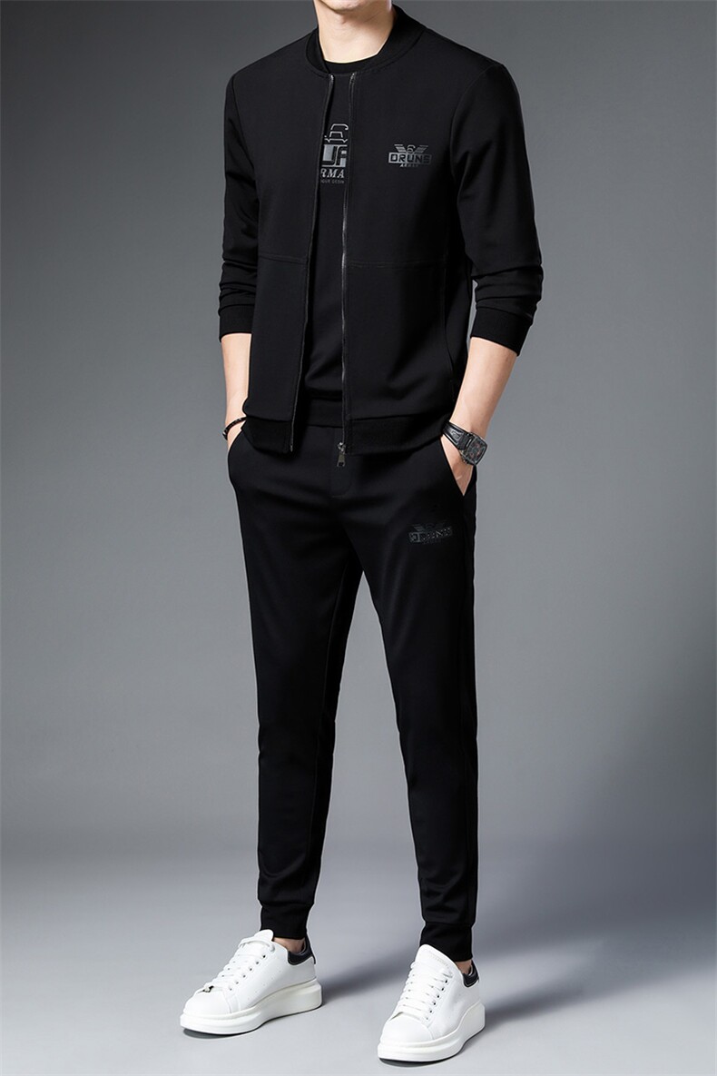 SA9137-3钱塘2020-2中青年男士冬季新款百搭简约卫衣套装P240,男装休闲套装,钱塘207-2