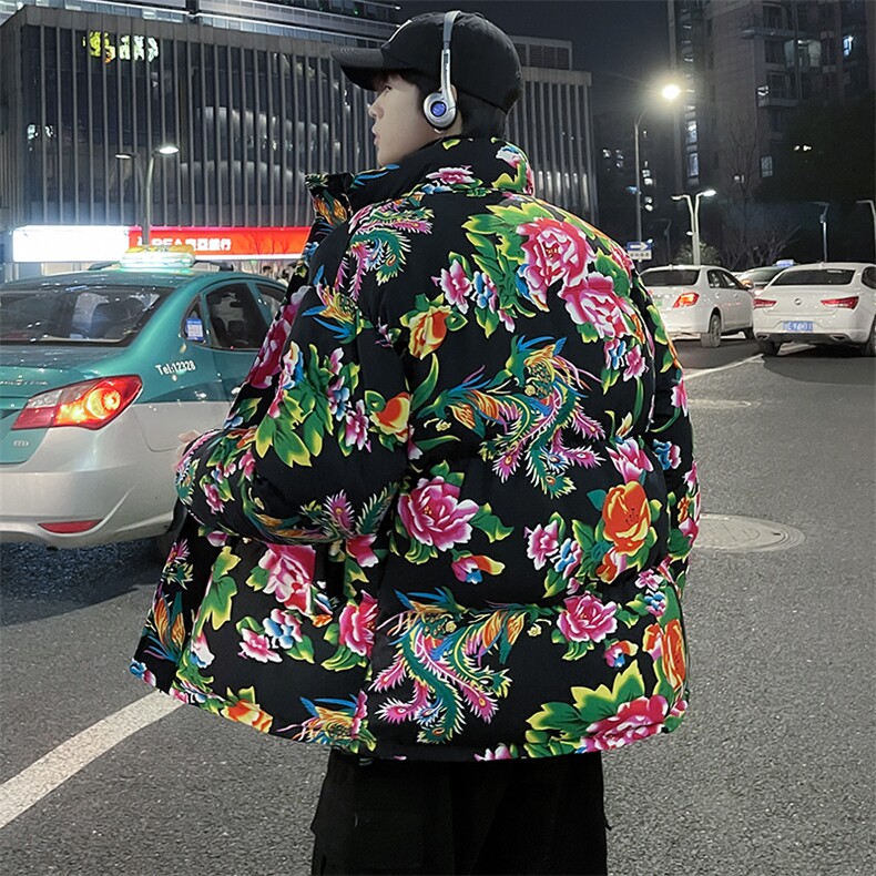 MY203冬加厚保暖面包服棉袄东北大花大码男女棉衣风特色棉袄，男装棉衣，星座115A(原星座507）