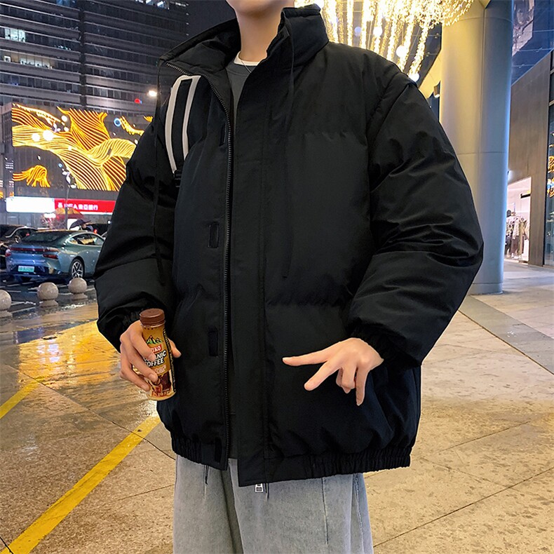 港风潮牌新款可拆卸袖子立领棉服潮流保暖棉衣M087-P105控159,男装棉衣,星座717