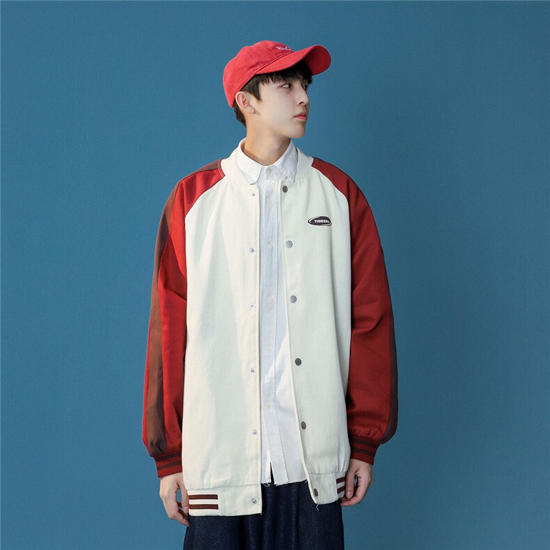 25新款撞色棒球服潮流情侣字母夹克上衣9106/P95,男装夹克,星座202