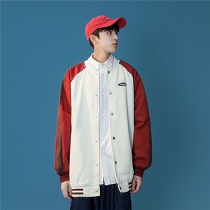 25新款撞色棒球服潮流情侣字母夹克上衣 9106/P95图片