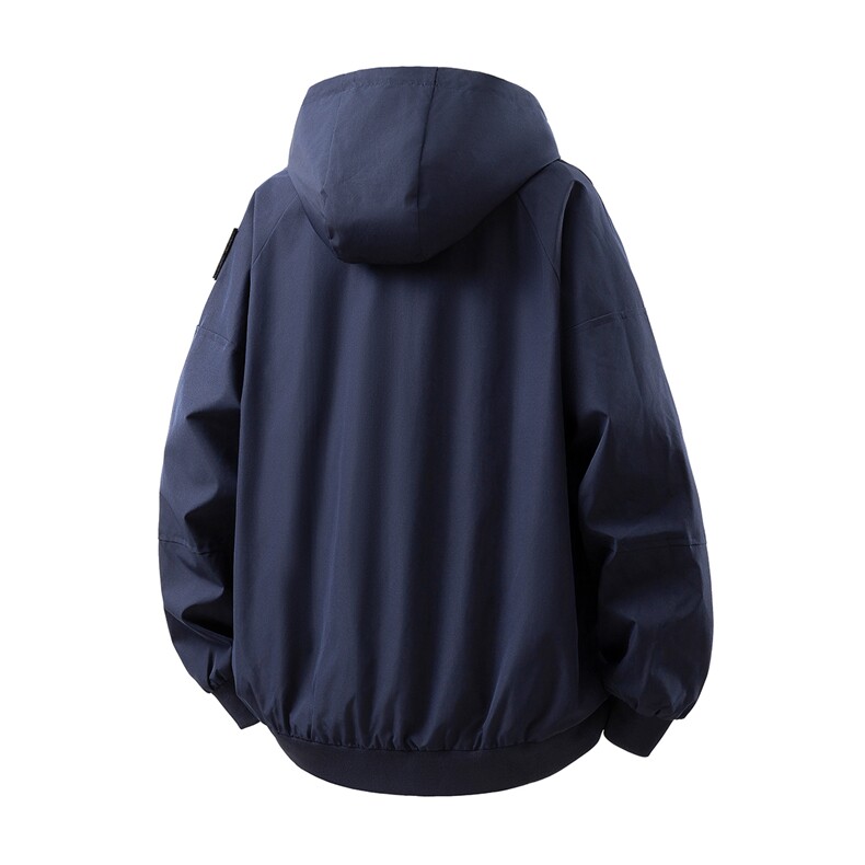 可二开发光贴片连帽工装冲锋衣大码M-5XL夹克男JK78076P85控128,男装夹克,星座227-7