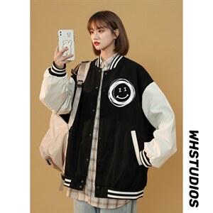 中性风春秋季情侣棒球服男女休闲夹克女时尚外套男BQF265-P50,男装夹克,电商B371