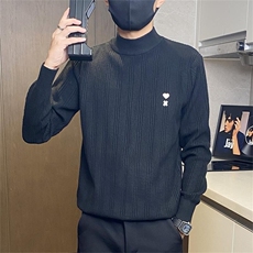 5303-特P55男士韩版修身毛衣简约半高领打底线衣针织衫男款，男装针织衫/毛衣，电商D310B