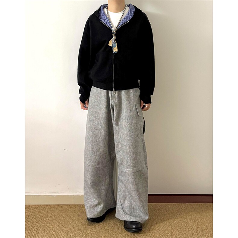 抖音得物高品质二开26春季美式潮牌两面穿连帽卫衣开衫男女外套,女装短外套,电商A486