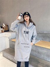 冬季宝宝绒长款卫衣，女装卫衣/绒衫，著朴