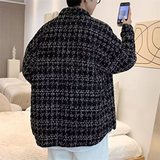 新款韩版潮流宽松休闲高级感小香风格子夹克外套J733P45，男装夹克，星座1116-2