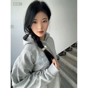 5724-P53原版刺绣纯棉华棉复合休闲加绒卫衣图片
